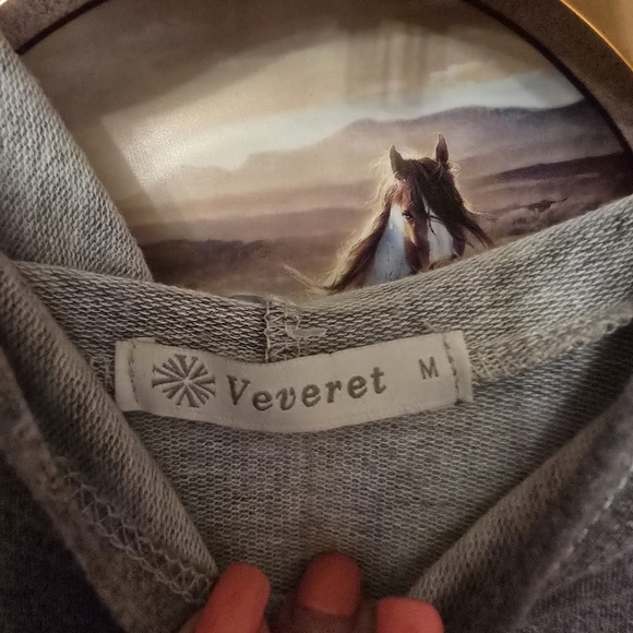 Gray Leopard Print Women's Hoodie - Picture 2 of 4